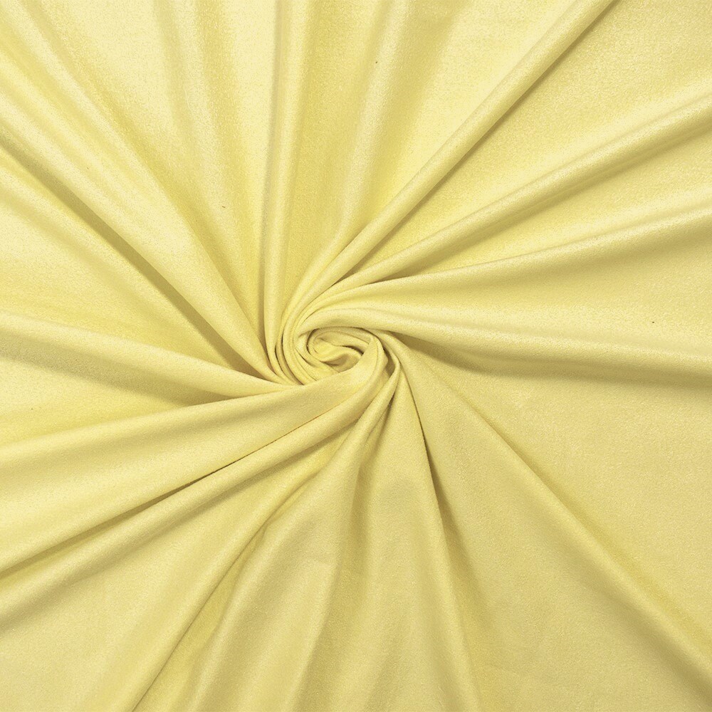 Light Yellow Stretch Spandex Solid Microsuede Knit Fabric By the Yard