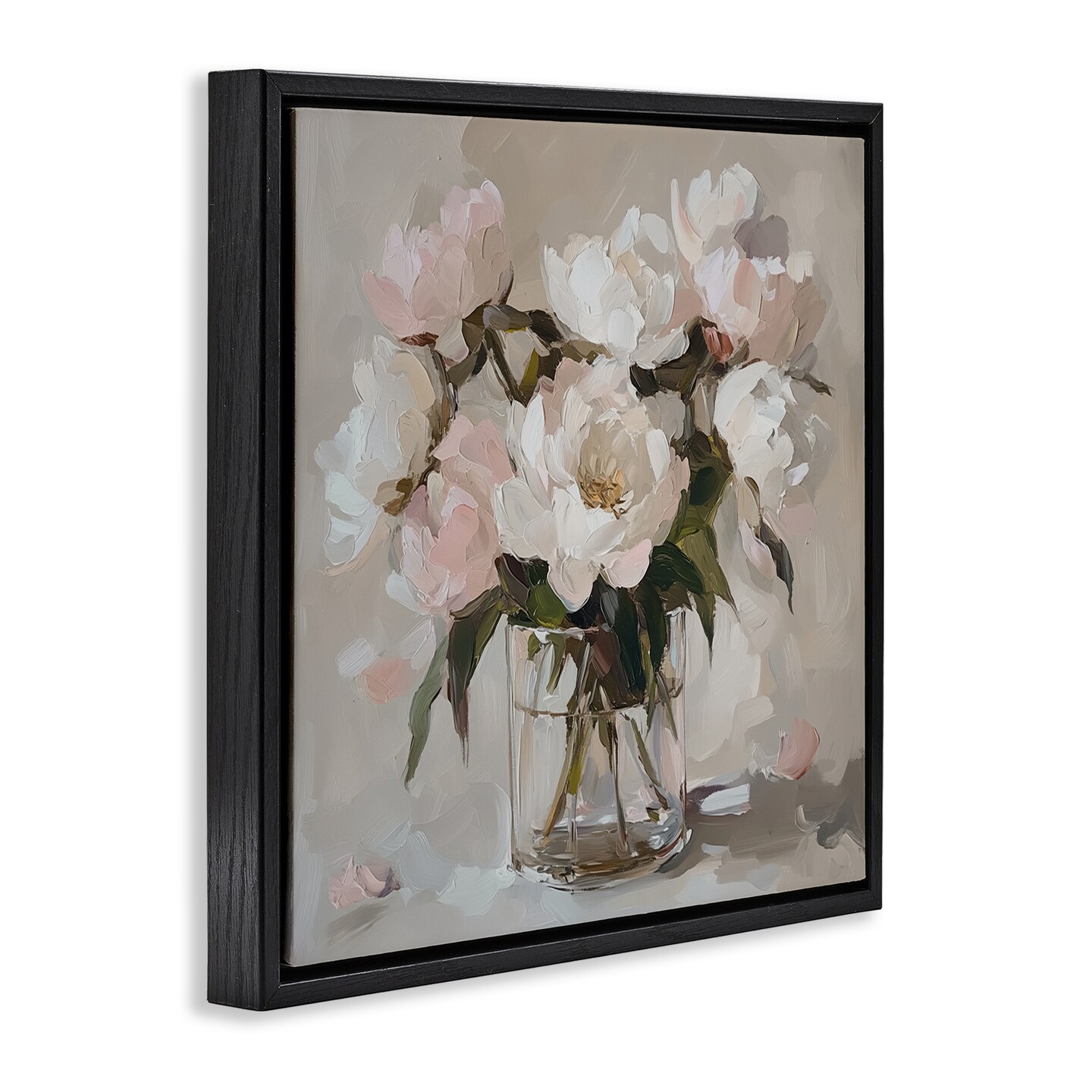 Stupell Industries Pink Peonies in Clear Vase Floating Frame, design by Gina Kelly