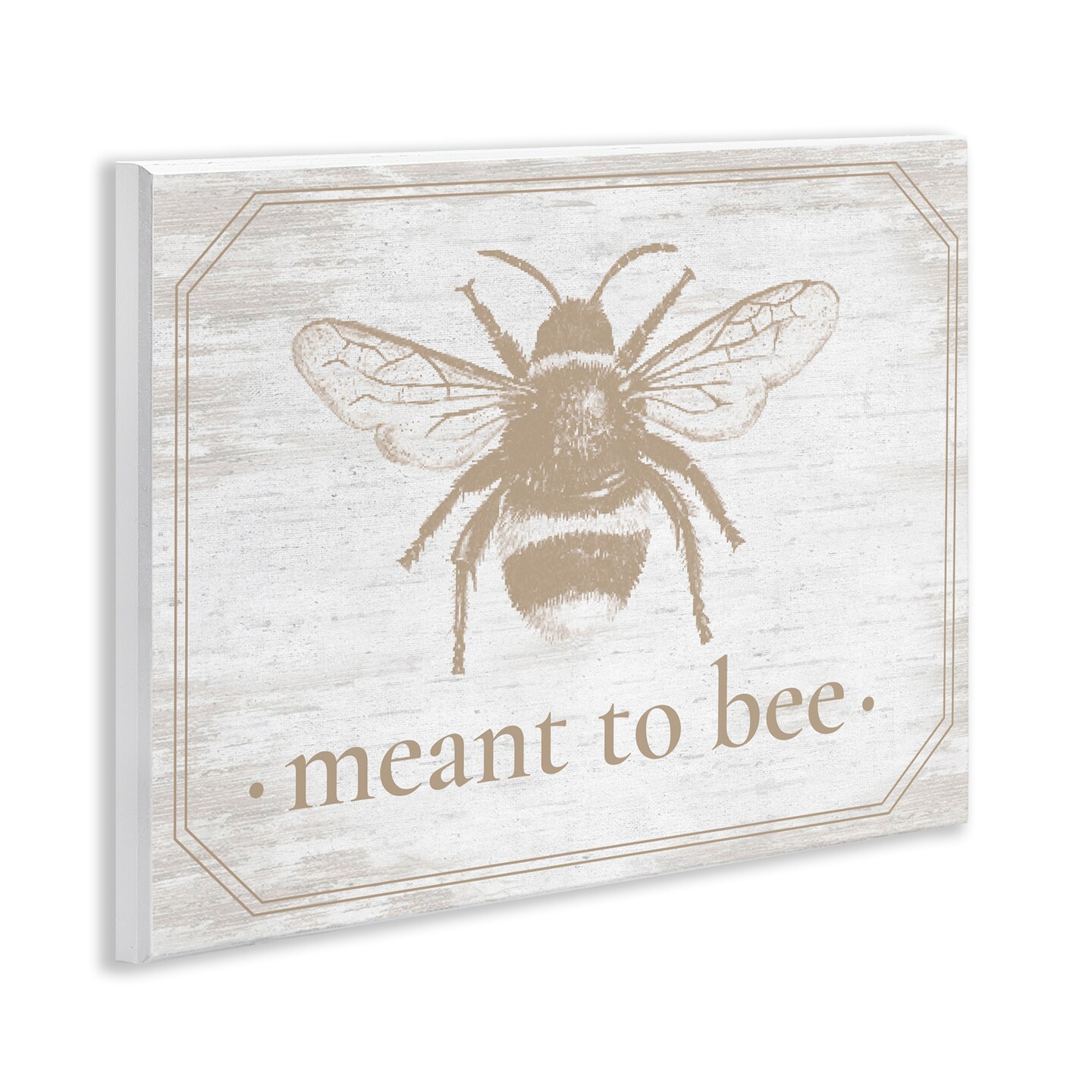 Stupell Industries Meant To Bee Rustic Border Wall Plaque, design by Lettered and Lined