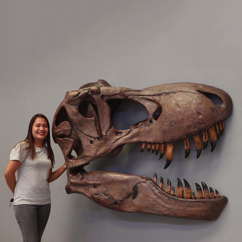 T-Rex Skull Wall Decor Life Size Statue