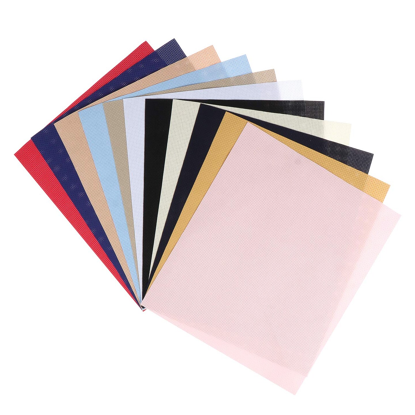 11pcs Cross Stitch Fabric DIY Cross Stitch Aida Cloth Fabric for Embroidery DIY Handmade Art Craft (5.9&#xD7;5.9in)