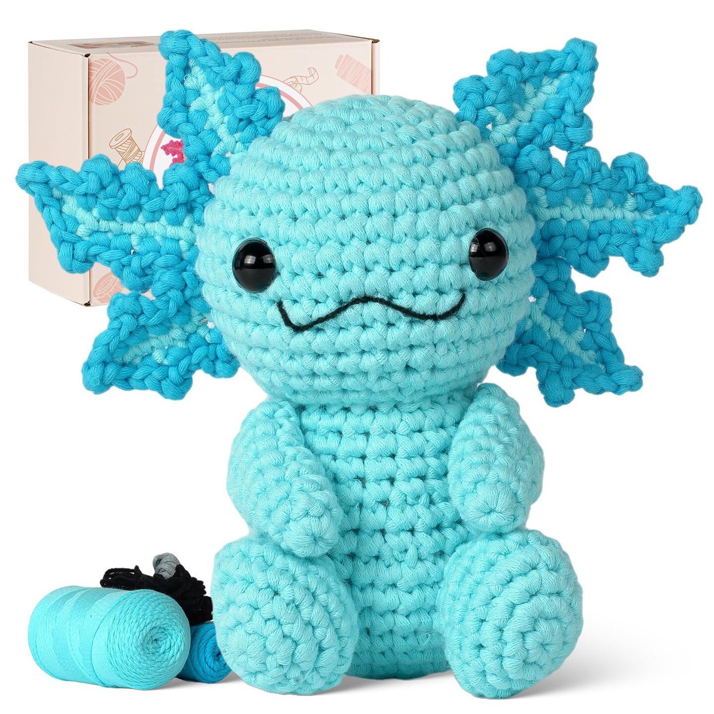 Crochet Kit For Beginners Animal Cat Crochet Kit For Adults Kids, Knitting Kits Complete Crochet Set With Step-by-Step Video Tutorials, 4pcs Cat...