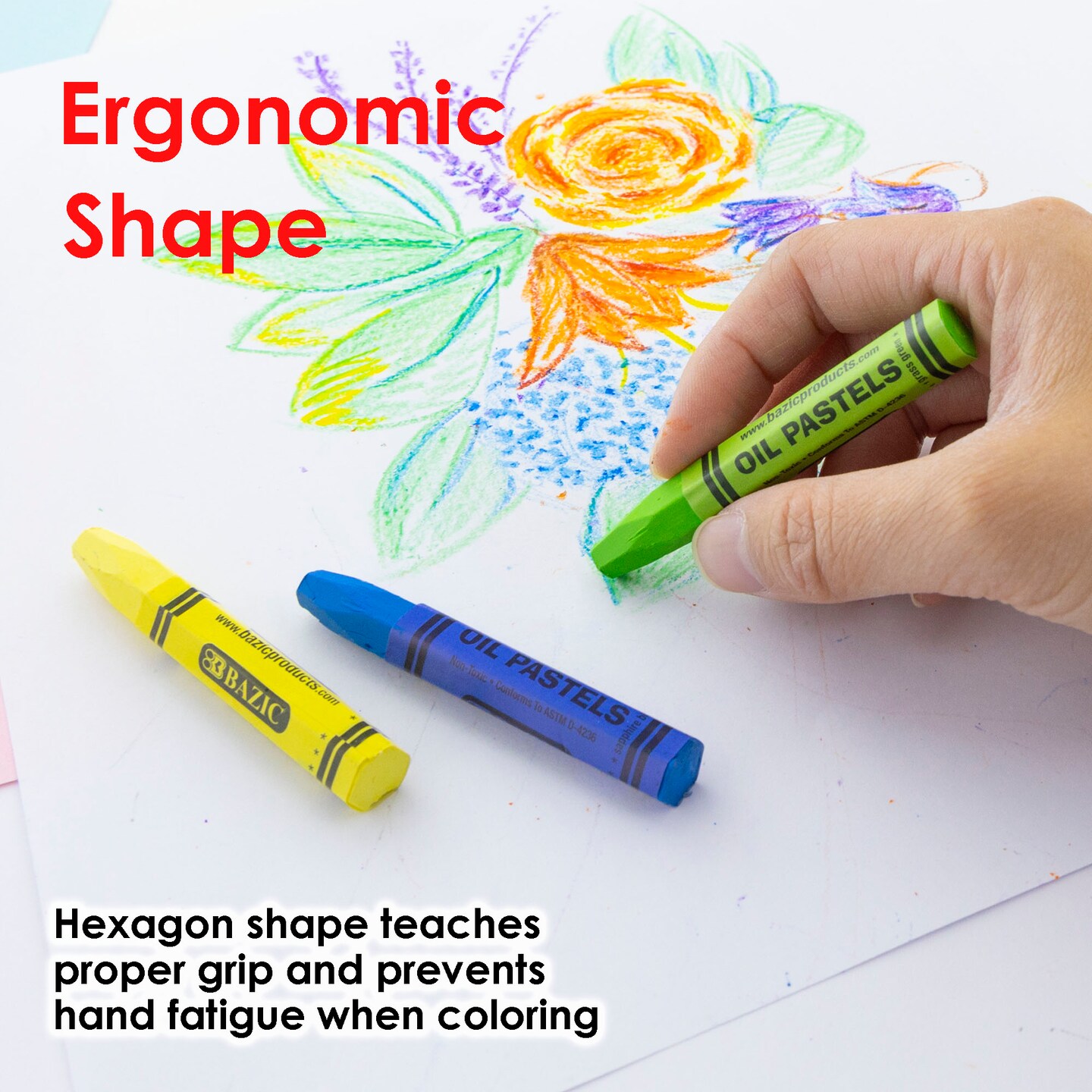 BAZIC Oil Pastel Jumbo 12 Color