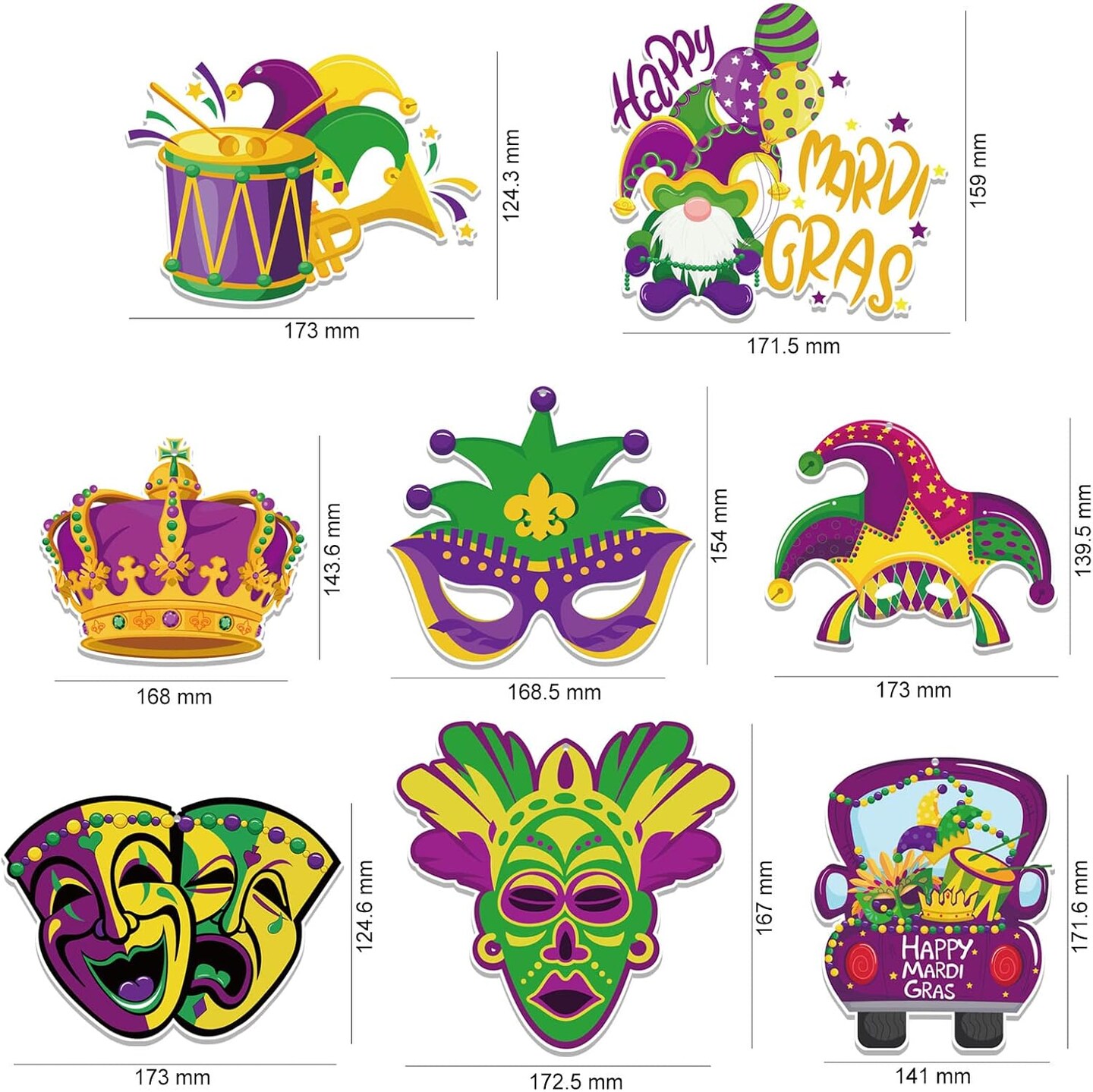 Mardi Gras Party Hanging Swirls Decorations, Mardi Gras Themed Foil Swirls for New Orleans Party Ceiling Decoration, Mardi Gras Swirls Streamer for Masquerade Party Supplies, 30pcs