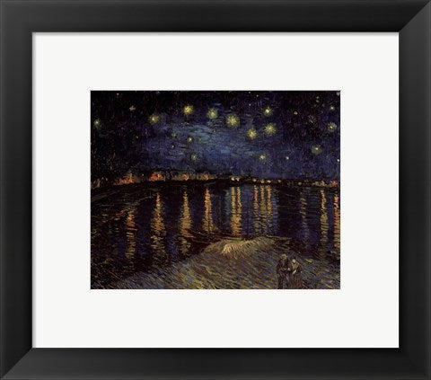 Framed Art Starry Night over the Rhone, c.1888 by Vincent Van Gogh Wall Decor 18x24 Artwork