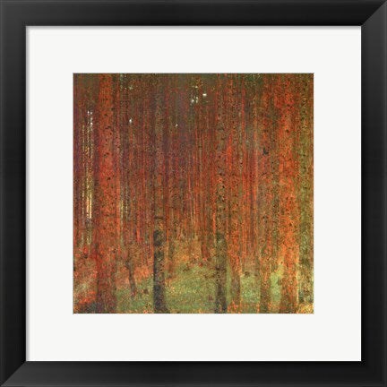 Framed Art Tannenwald II by Gustav Klimt Wall Decor 18x24 Artwork