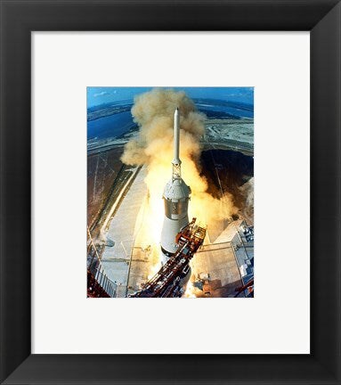 Framed Art Apollo 11 Launch Wall Decor 18x24 Artwork, Size: 18x24 ...