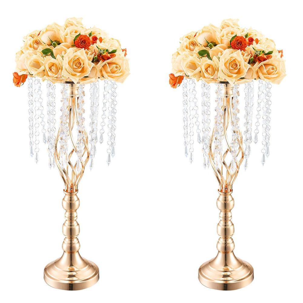 Edge Collections - Gold - Elegant Wedding Floral Stand for Table Décor