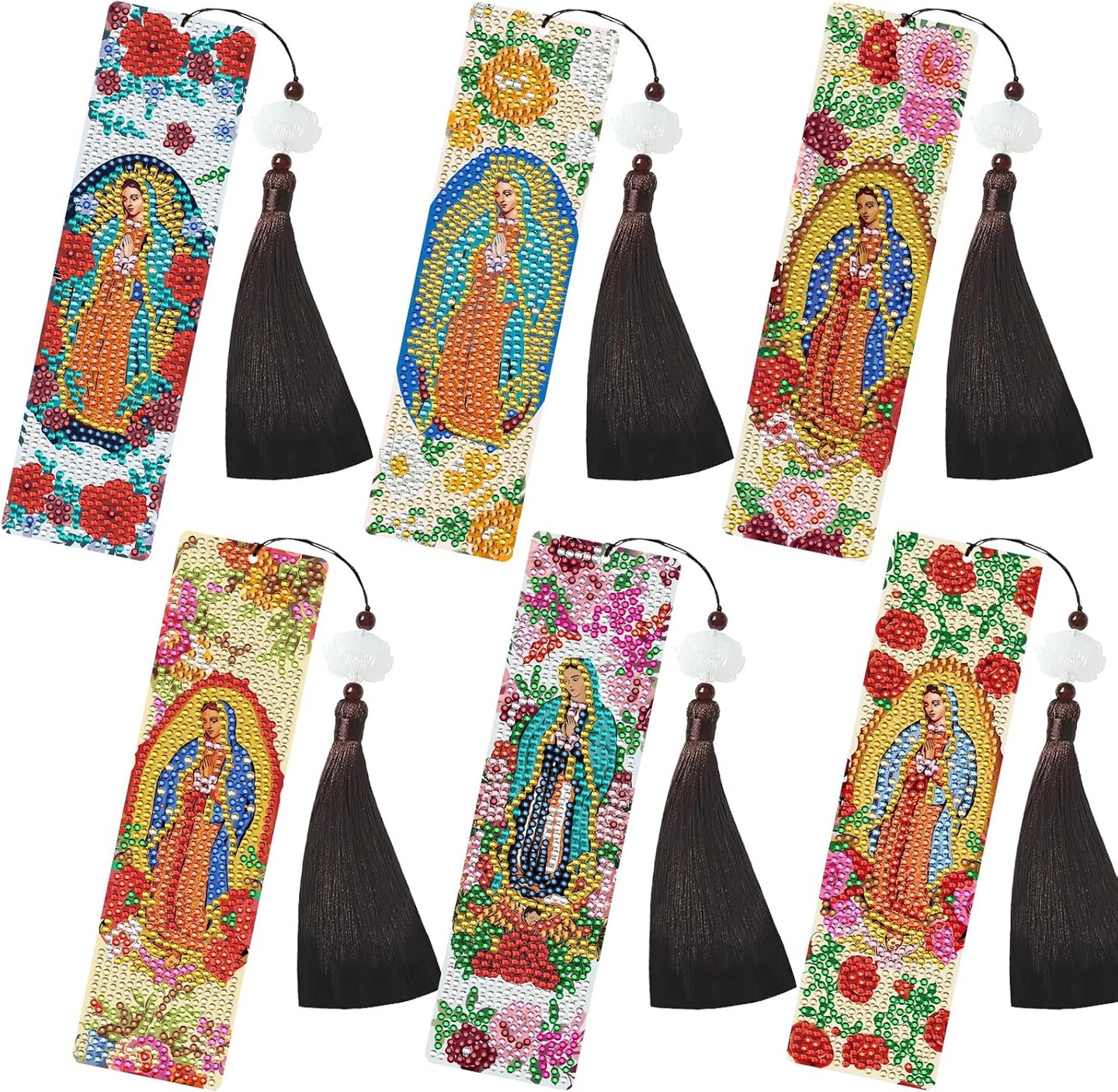 PCS Guadalupe Diamond Painting Bookmarks Kit for Adults