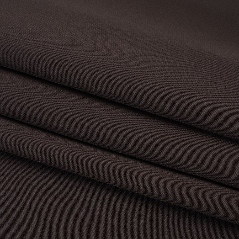 1 Yard Solid Deep Charcoal Silk Fabric, 4Ply Crepe 44" Wide Ideal for Designer Fashion Projects