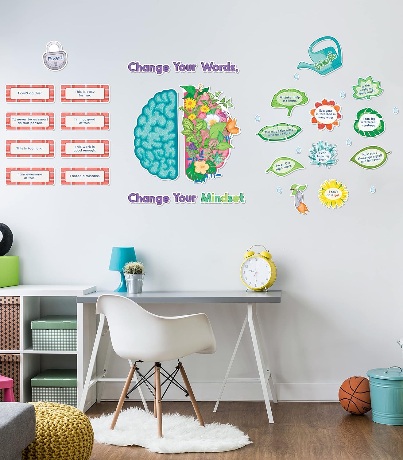 47 pc Bloom With a Growth Mindset Bulletin Board Set (Bloom With a Growth Mindset)