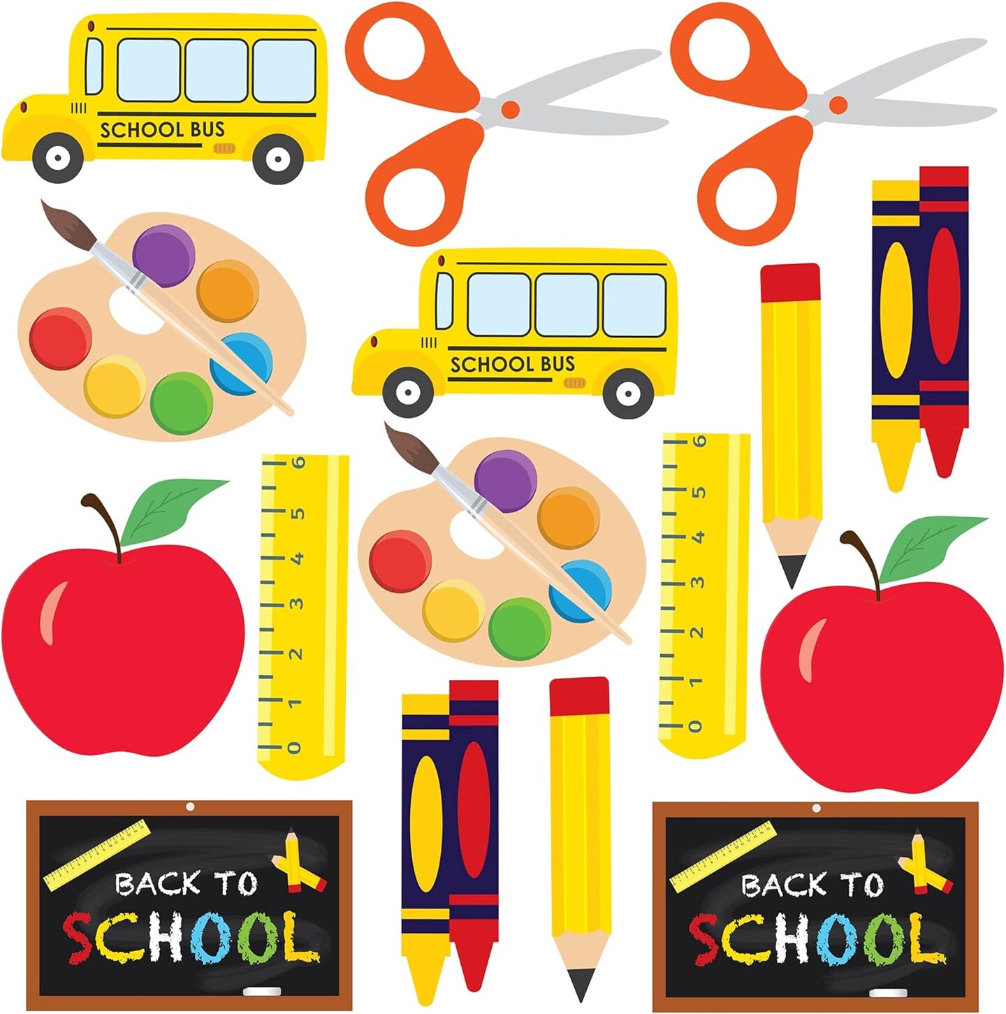 Hanging Swirls for Back to School Decorations - Pack of 46 (Red,yellow and Blue)