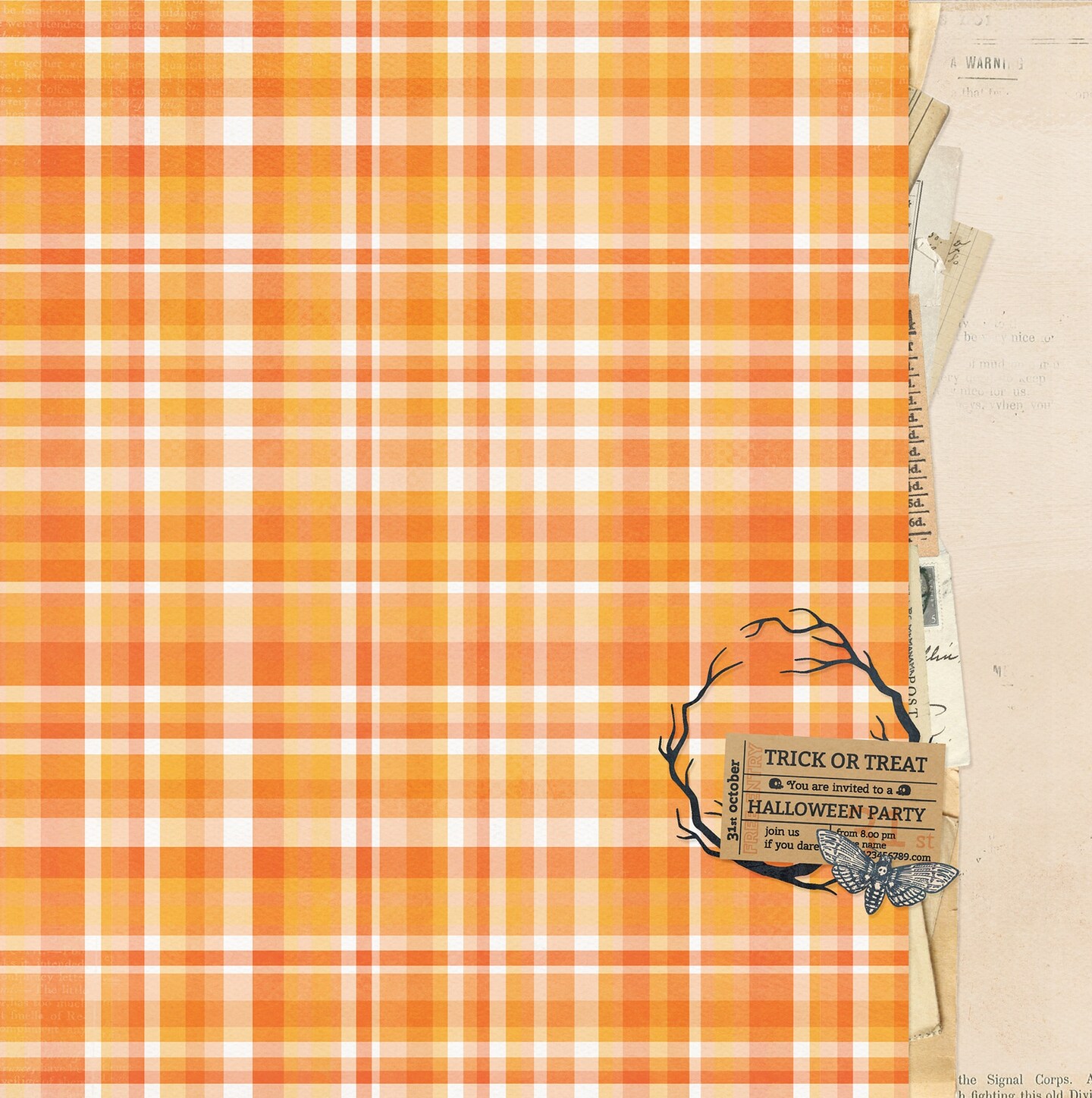 Halloween Junque Double-Sided Cardstock 12&#x22;X12&#x22;