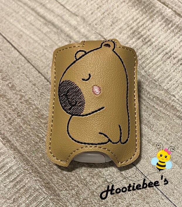 Capybara Hand Sanitizer Holder and or Lip Balm Holder and or Key