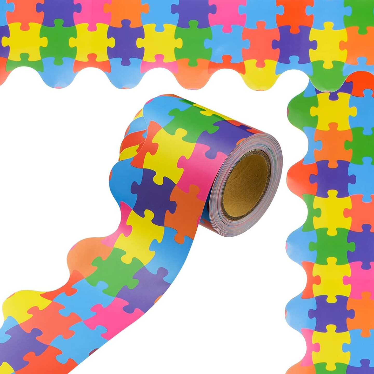 99 Feet Puzzle Bulletin Board Borders 3 Rolls Puzzle Pieces Classroom Borders