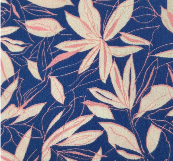 1 Yard Poly Bubble Textured Crinkle Fabric, 58/60" Wide, Blue Lightweight Woven Material