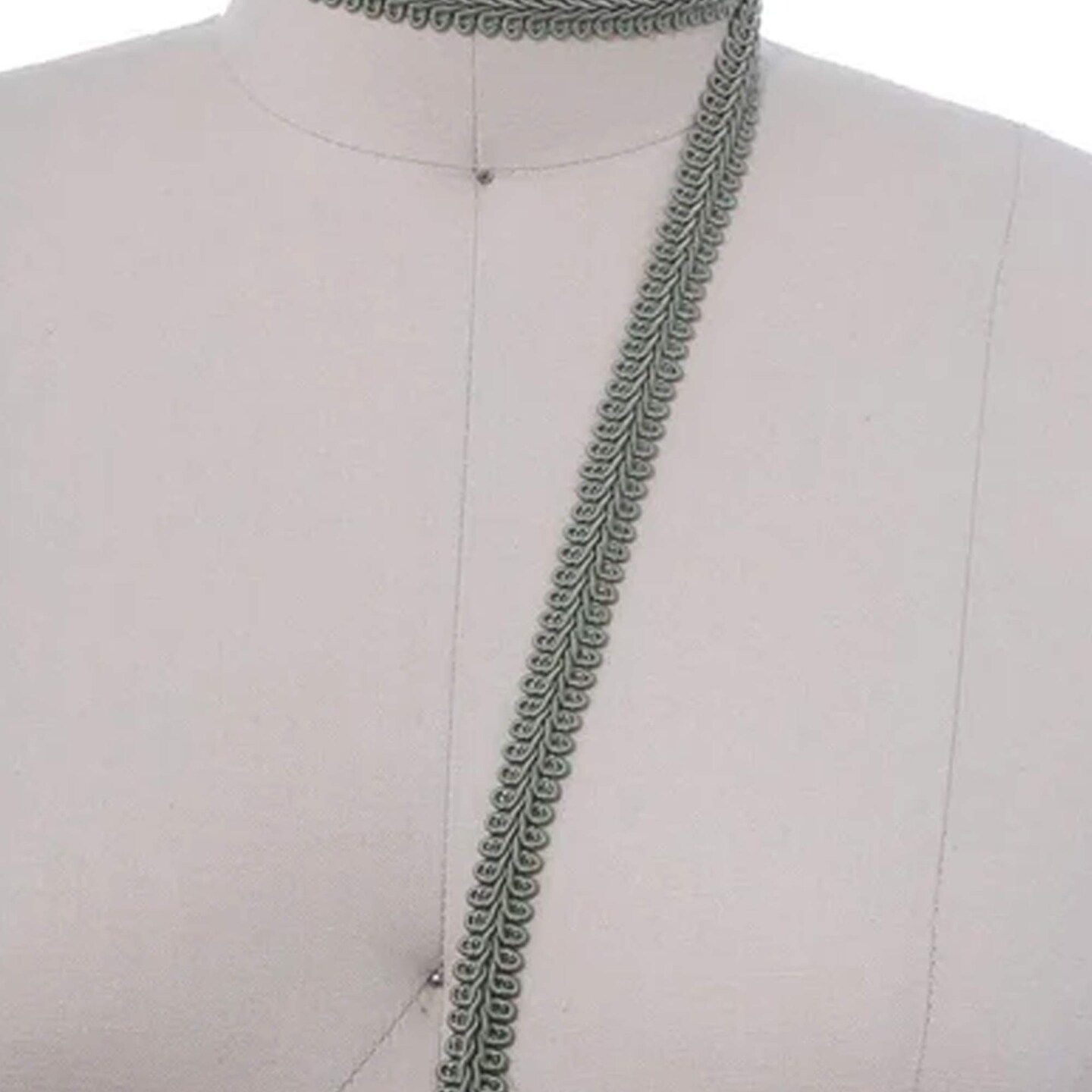 2 Yards 5/8" Width Moss Green Braided Upholstery French Gimp Trim for Victorian Home Decor