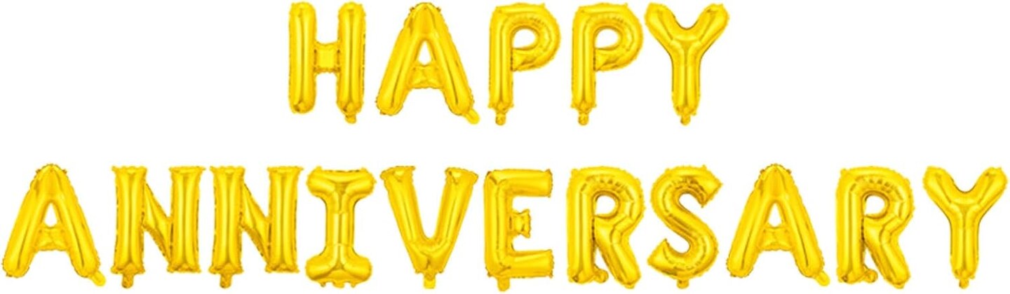 Happy Anniversary Balloon Banner Love Party Decoration