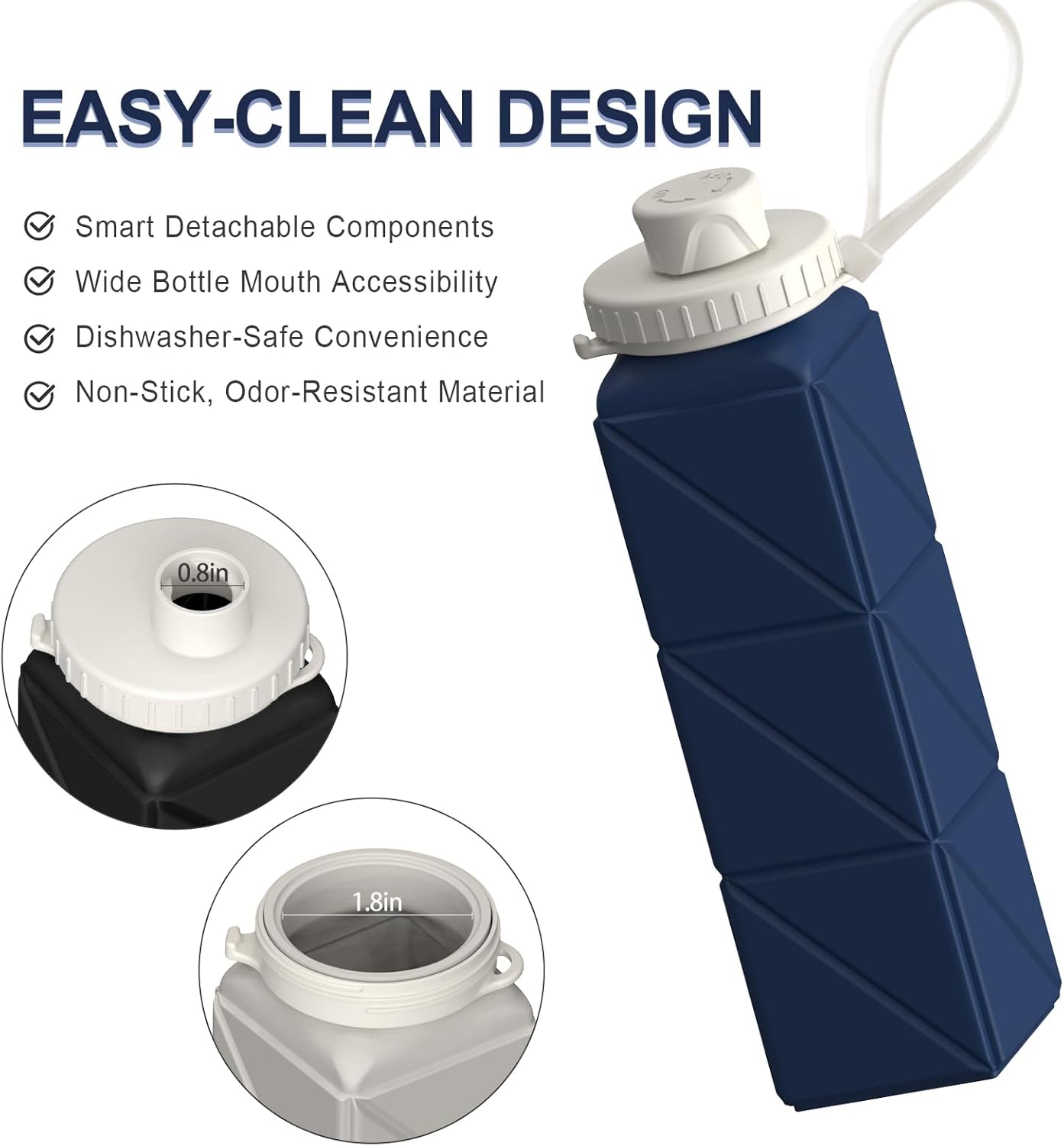Silicone Foldable Portable Water Bottle