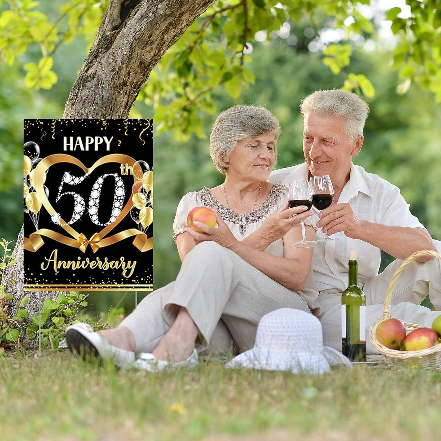 50th Anniversary Yard Sign Decoration