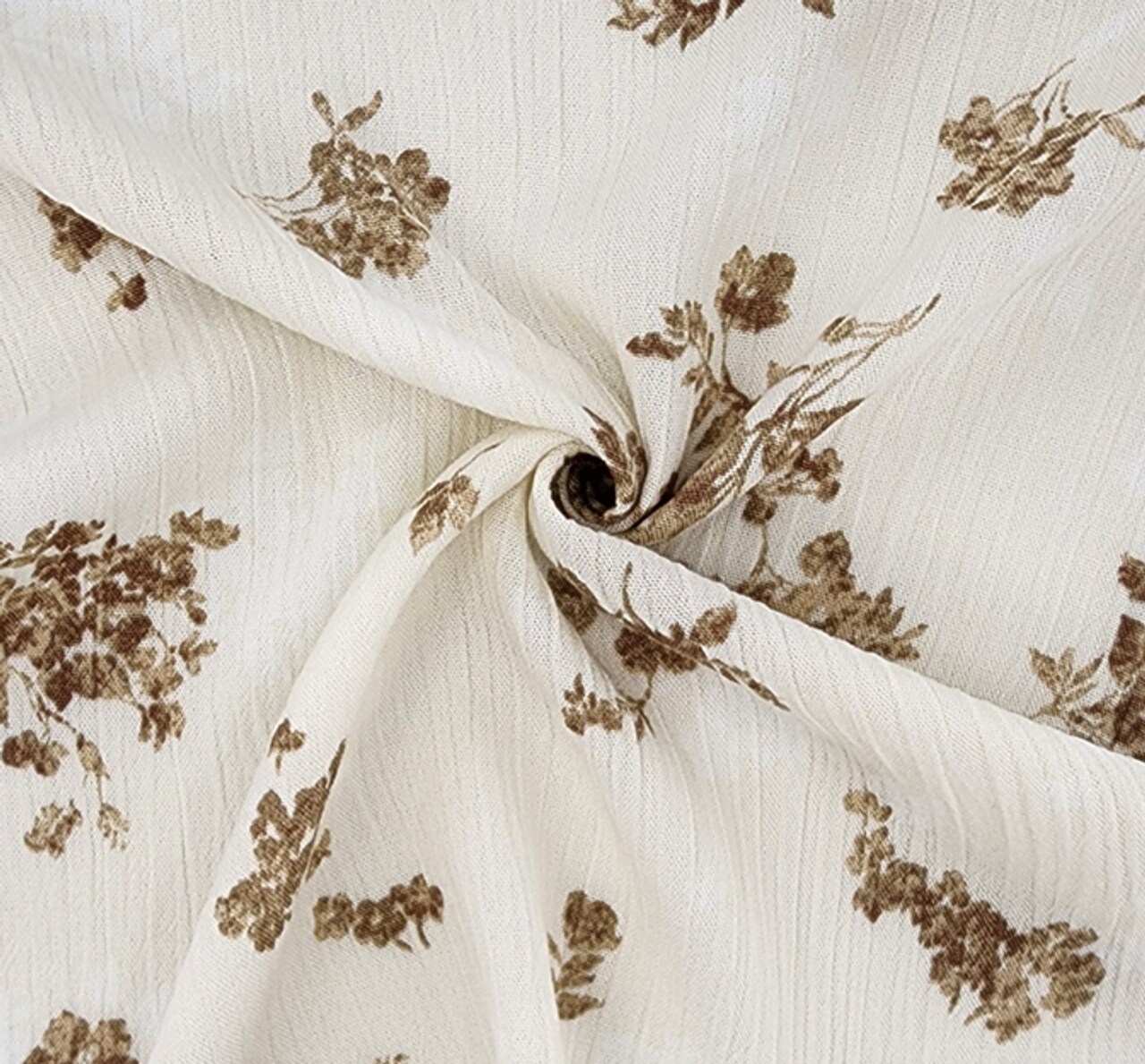 1 Yard Wide 50/52&#x22; Rayon Crinkle Taupe Fabric Lightweight Woven Apparel