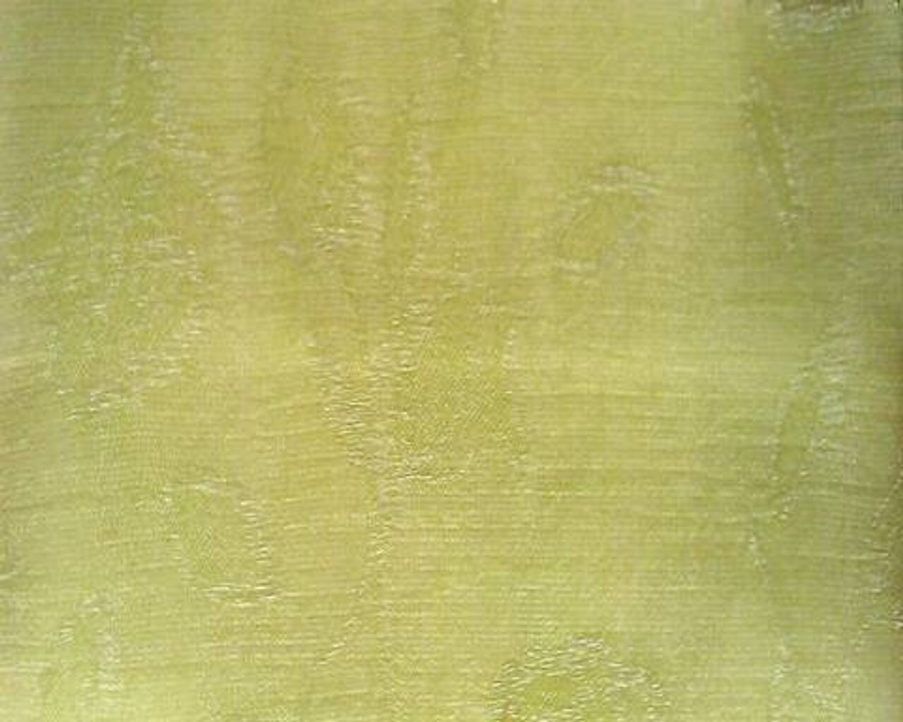 1 Yard Lime Organza Jacquard Apparel Fabric Sheer Textured, 57/58&#x22; Wide