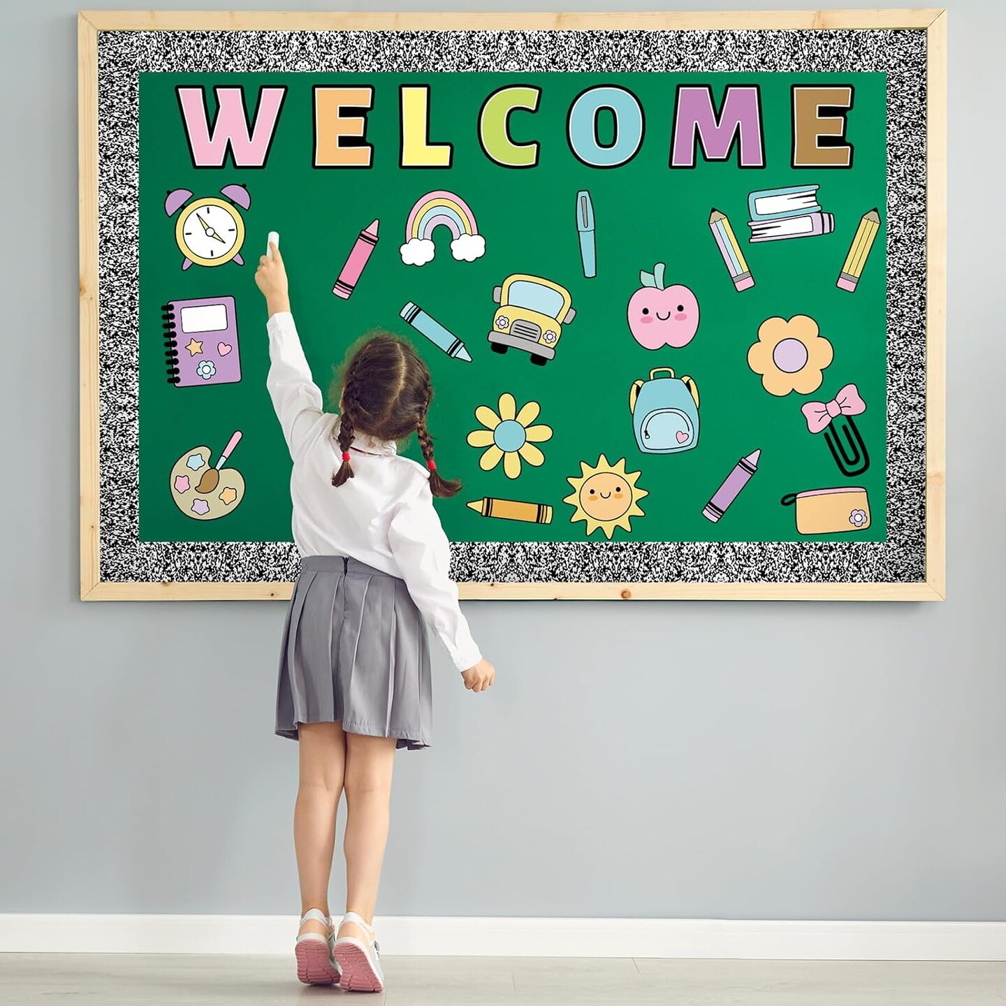 63 Pcs Girl Style Bulletin Board Decoration Set