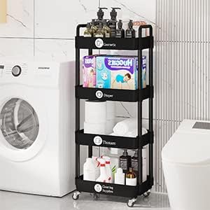 4-Tier Rolling Cart with Wheels