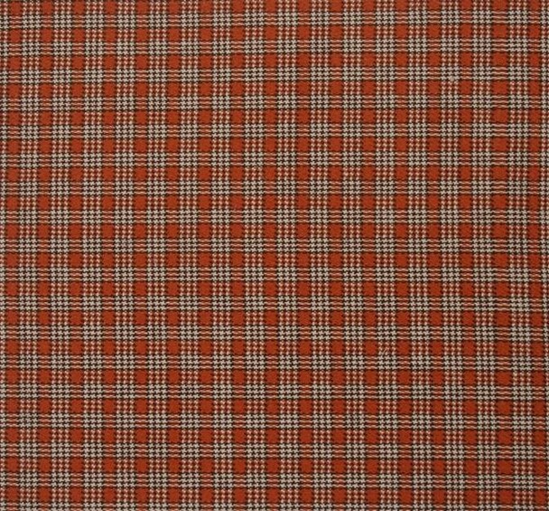 1 Yard Orange or Brown Stretch Plaid Apparel Fabric, 44/45&#x22; Wide, Medium Weight