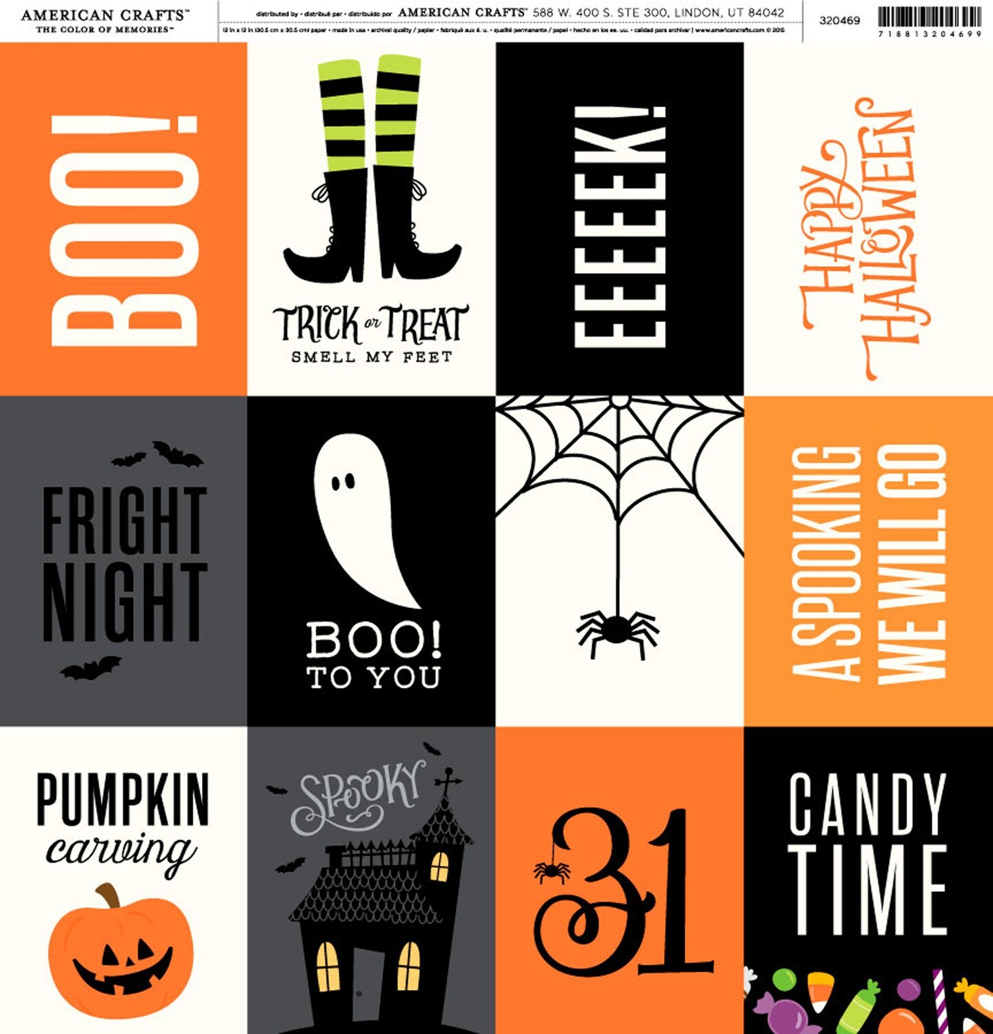 American Crafts Brands Holidays &#x26; Events Cardstock 12&#x22;X12&#x22;