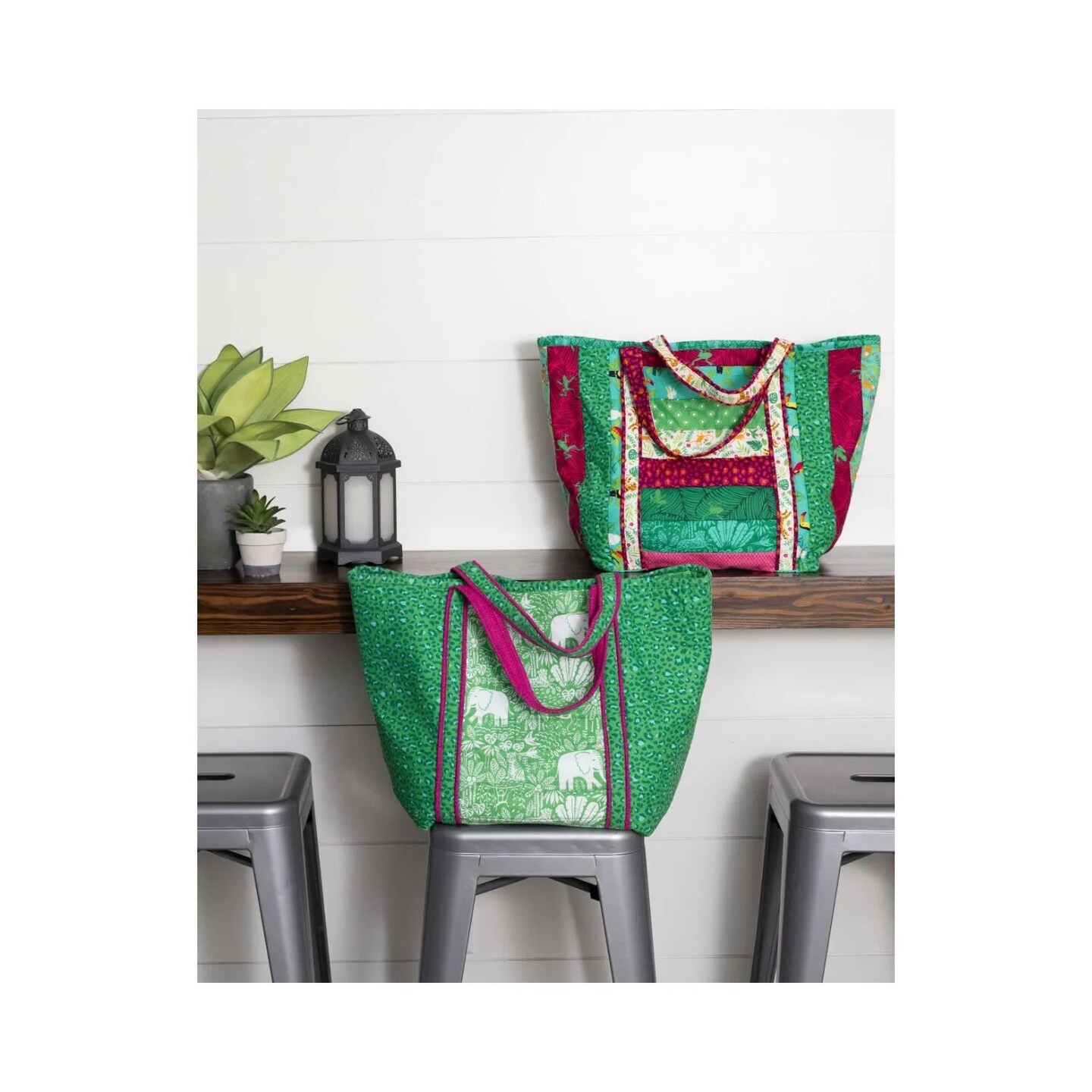 June Tailor Charlotte Shopper Tote Quilt-As-You-Go Kit – Large DIY Quilted Tote Bag