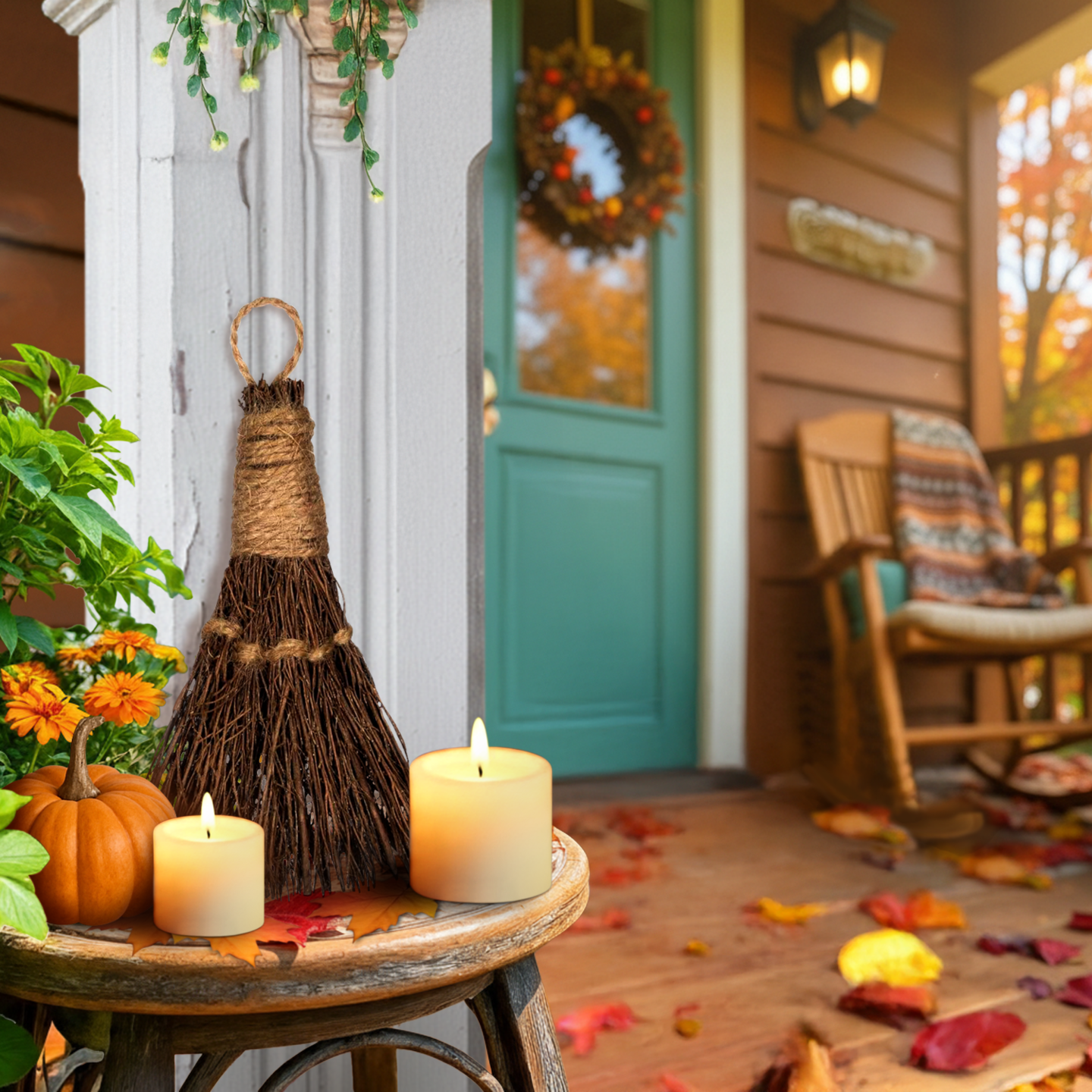 Cinnamon Broom 6&#x22; - Cinnamon Broomstick Scented 1 Pack -Mini Broom - Witches Broom Cinnamon Broomstick Decoration for Halloween