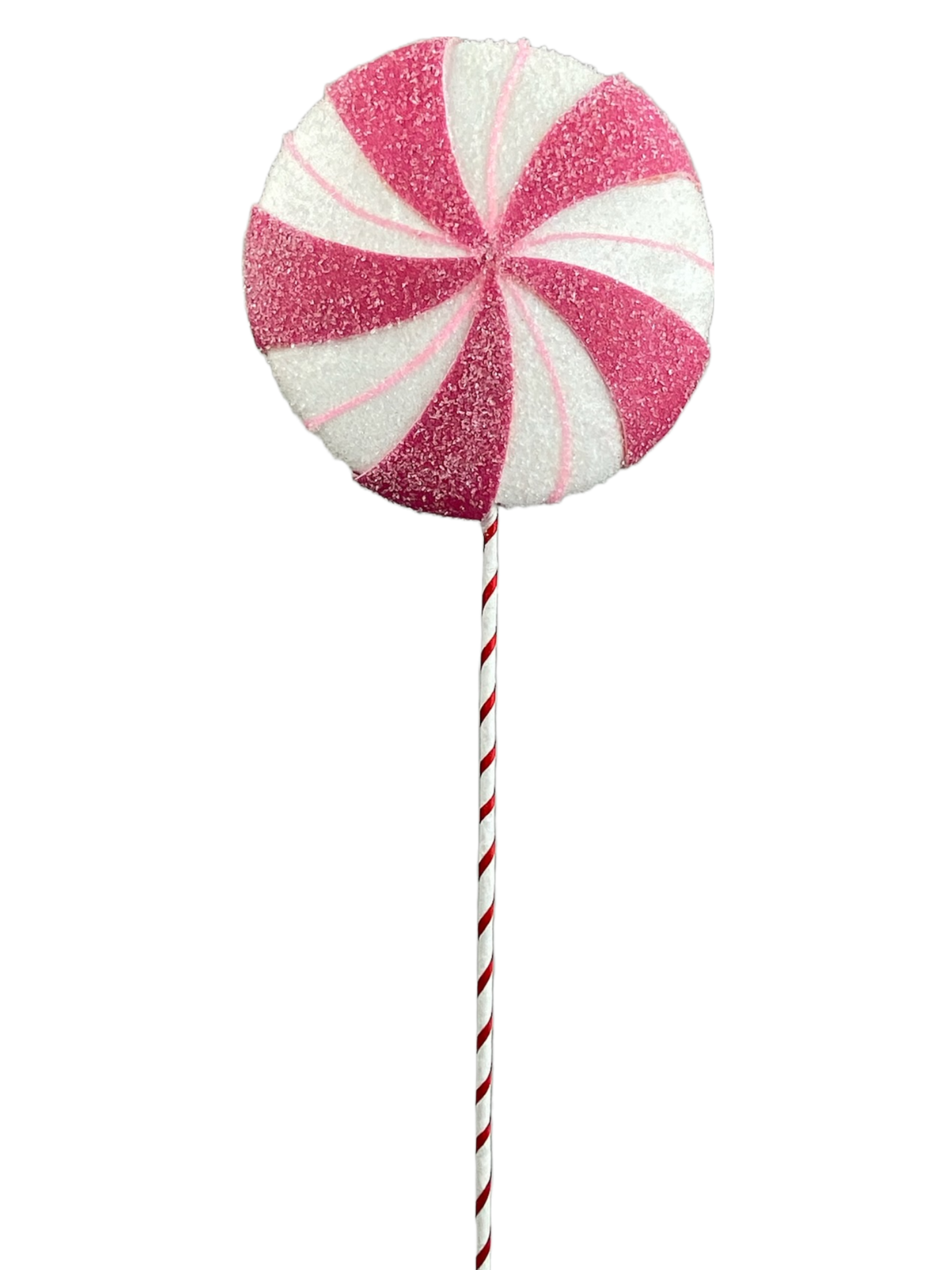 21"x6" Peppermint Lollipop Spray in White & Pink by TCT Crafts - Sweet Holiday Decor-85774BT