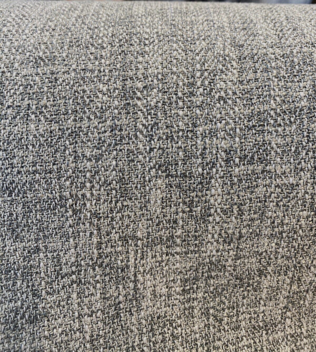1 Yard Berkley Smoke Linen Look Upholstery Fabric Solid Textured Gray 57 Inch Width 100% Polyester