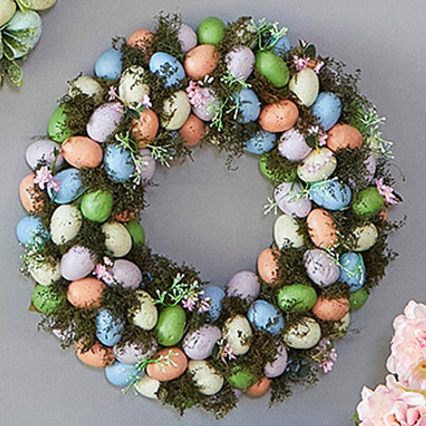 13" Easter Egg Wreath Festive Spring & Easter Door Decor