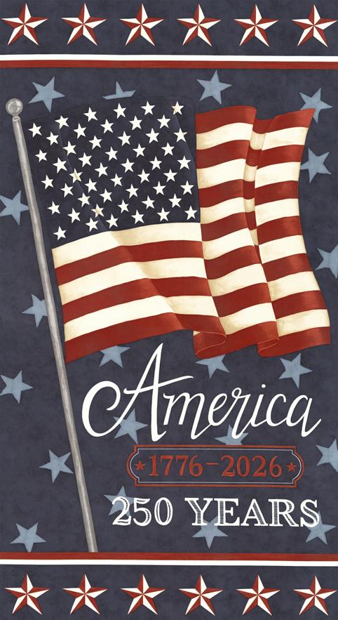 Fabric Moda Blue America 250 Years Anniversary Panel 56185-14