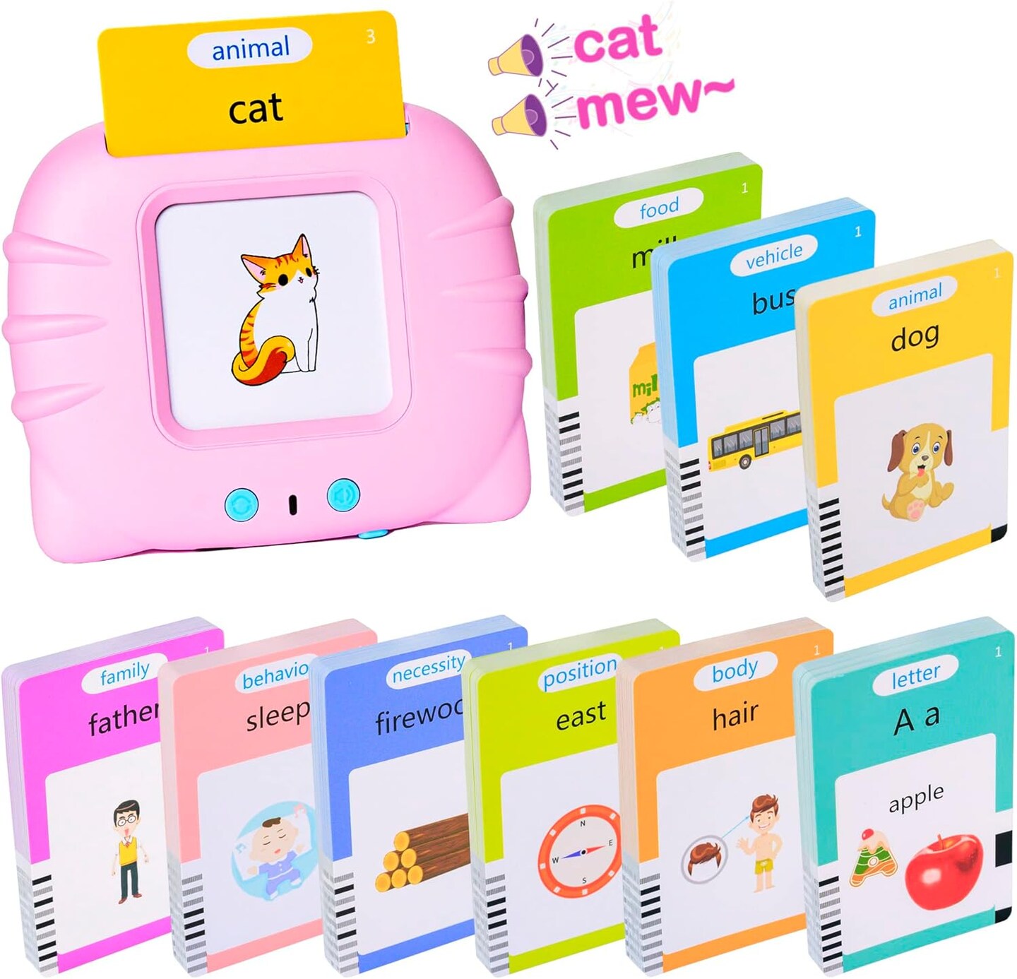 510 Talking Flash Cards for Toddlers 2-4 Years