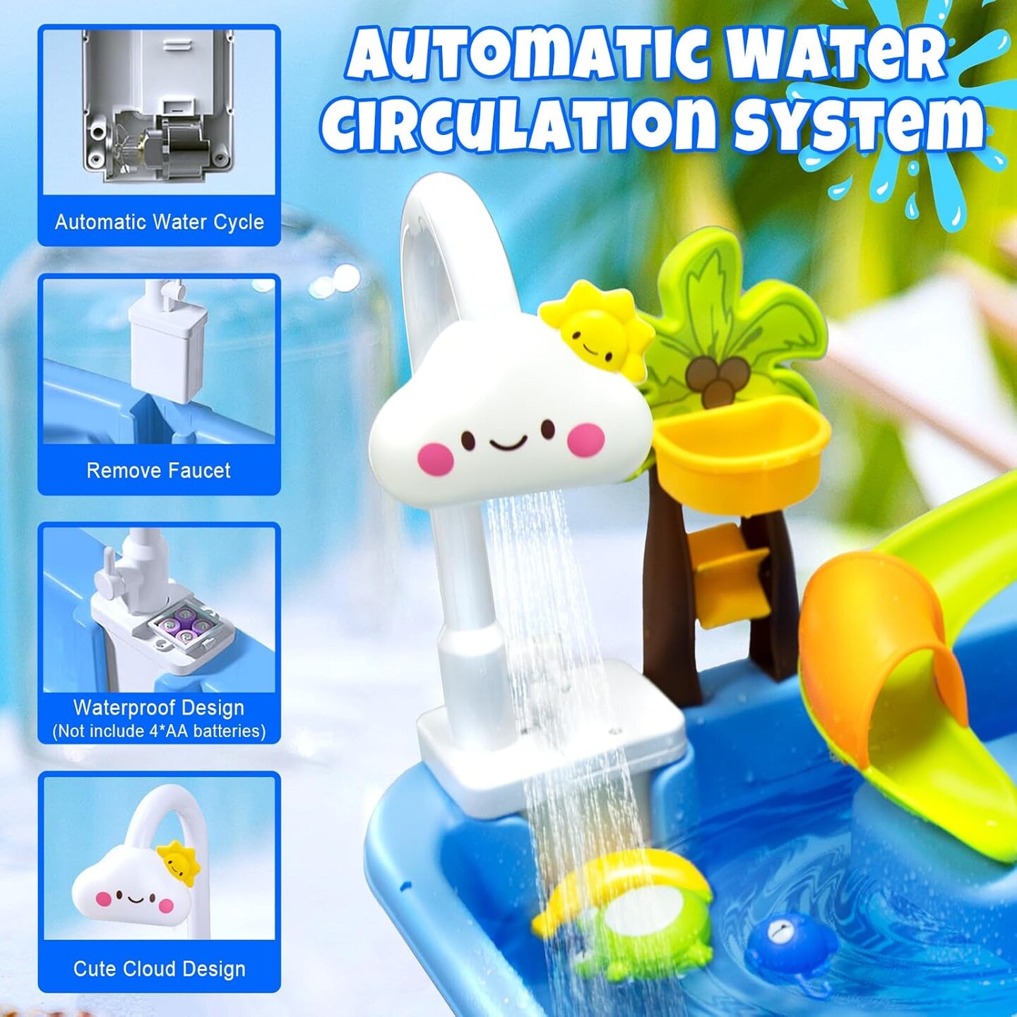 Play Sink with Running Water,Toddler Sink Toy