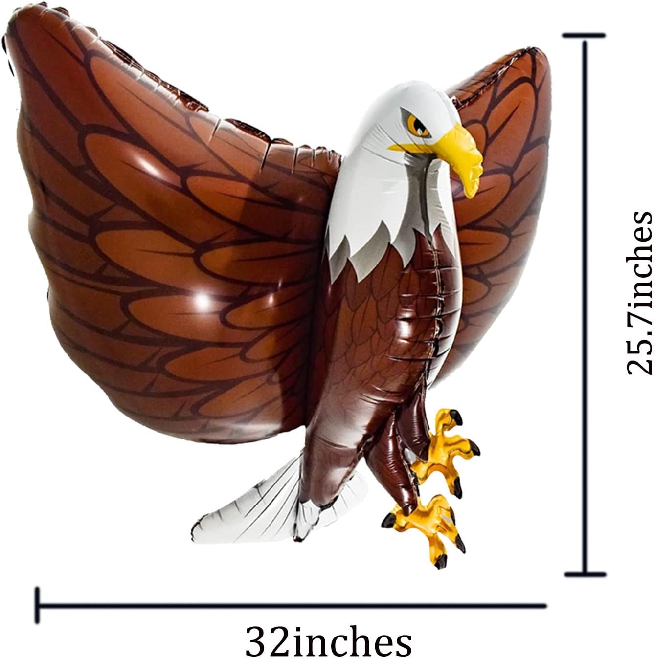 3D 32&#x22; 2 Pcs Giant Eagle Foil Balloons