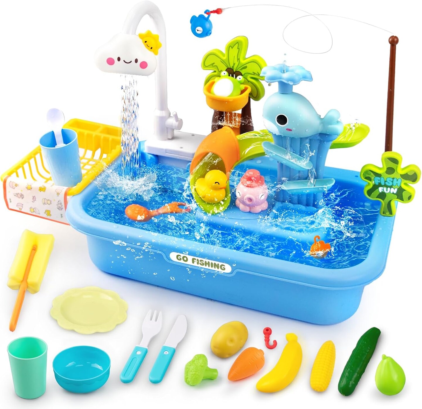 Play Sink with Running Water,Toddler Sink Toy