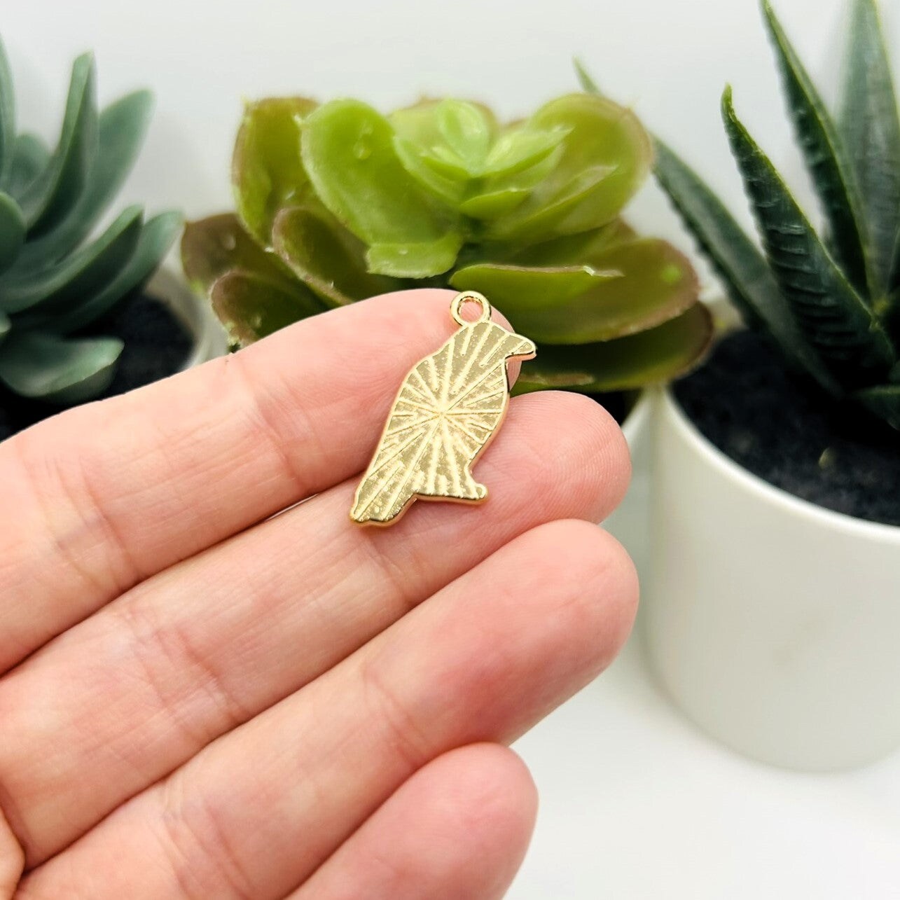 Enamel Raven / Crow Charms, 24x17mm