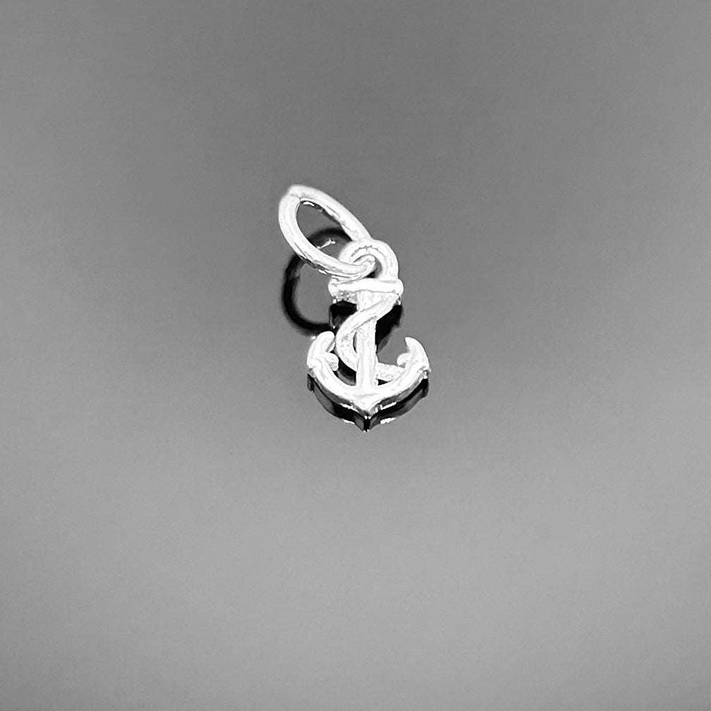 Sterling Silver Anchor Charm, 9x5mm