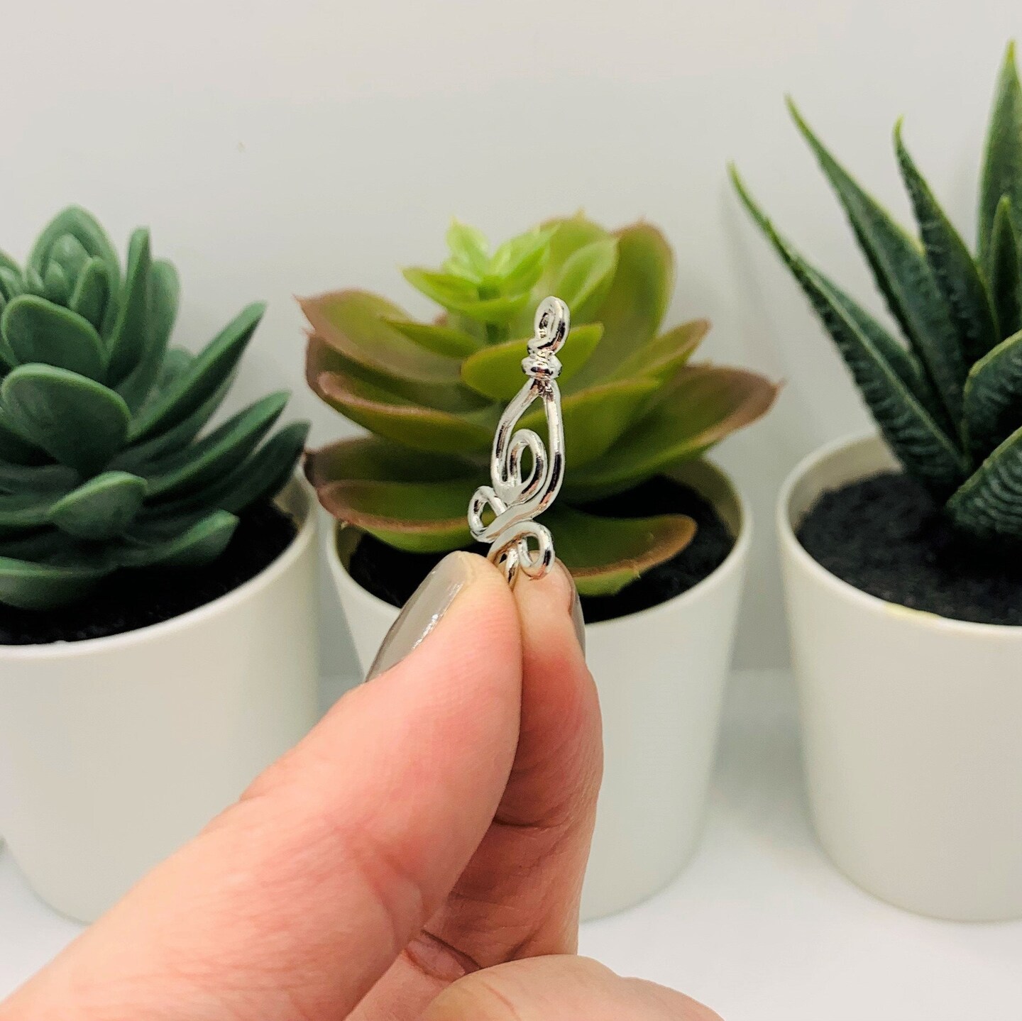 Silver Decorative Knot Connector Charms, 28x15mm