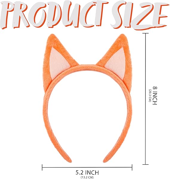 2PCS Halloween Dog Ears Headbands, Animal Headwear Cosplay Costume Accessories, Funny Hair Decoration, Cute Lovely Plush Headgear for Kids Girls Adults Women Party Favors