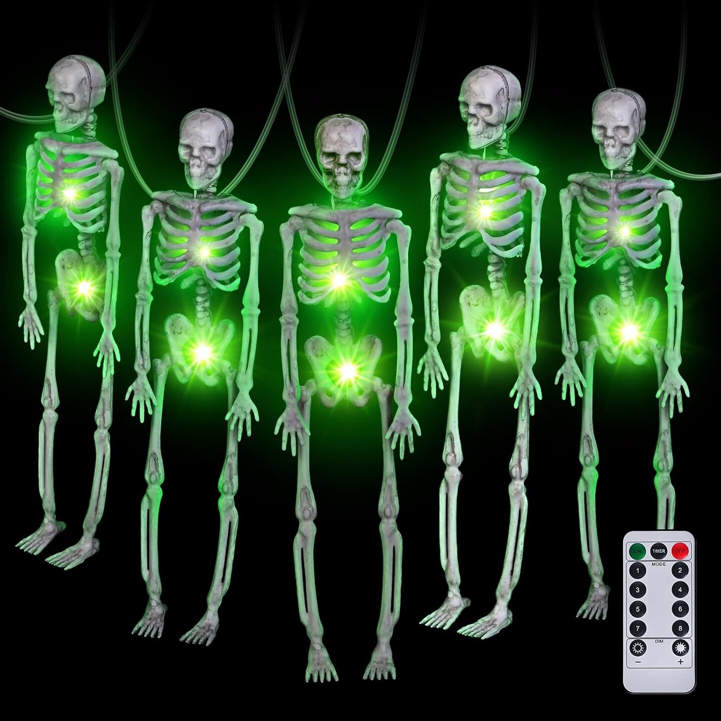 Skeletons Halloween Lights for Home Door Porch Yard Lawn Garden Pathway Indoor Outdoor Decor Halloween Party Decorations