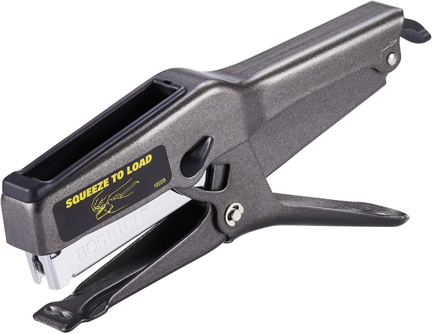 Office B8 Heavy Duty All Metal 45 Sheet Plier Stapler, 210 Stapler Capacity, Full-Strip, Black