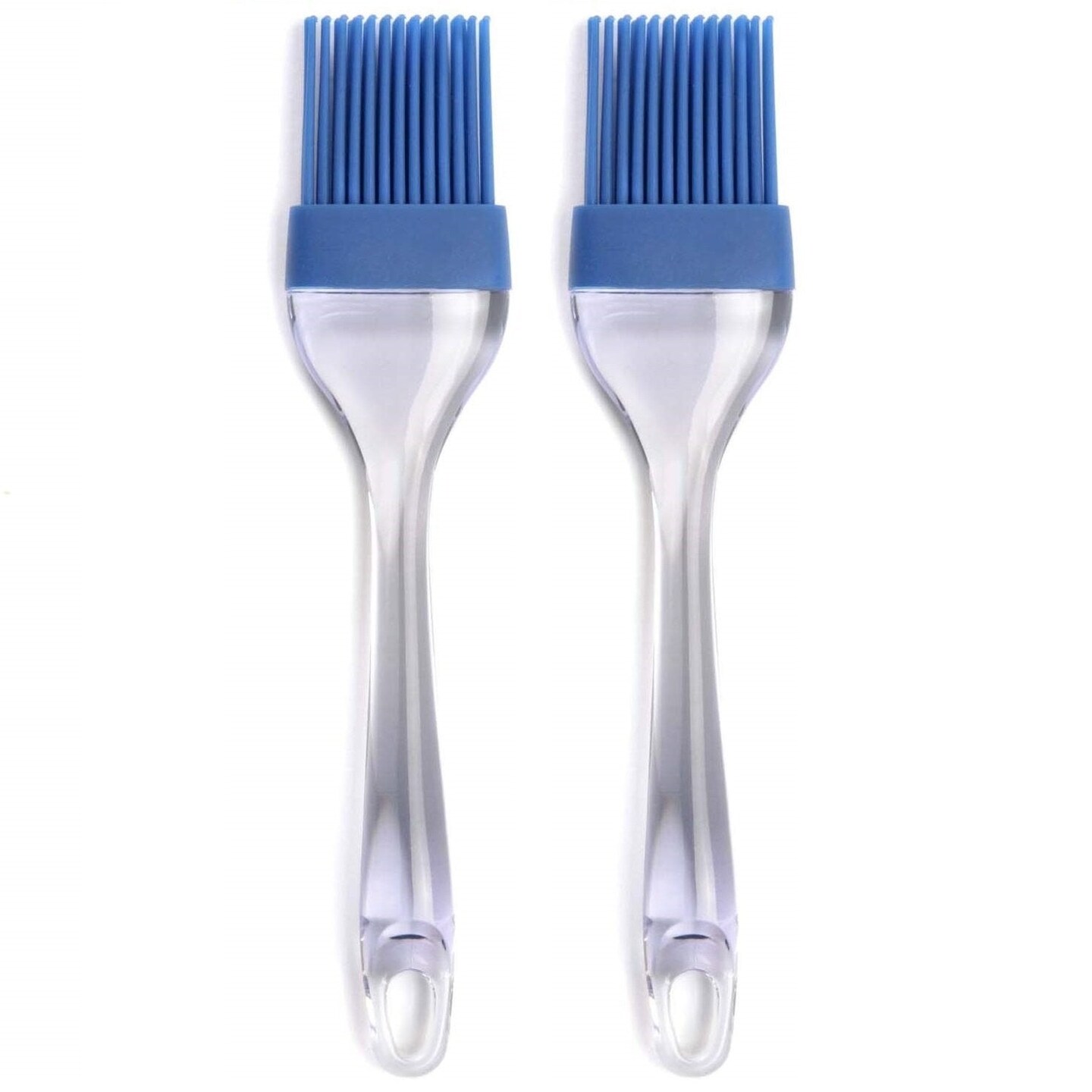 Norpro Flat Silicone Bristle Head Sauce Basting Brush - Blue (2 Pack)