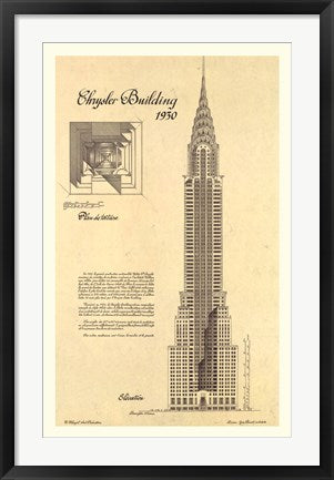 Framed Art Chrysler Building by Yves Poinsot: Modern Cityscape