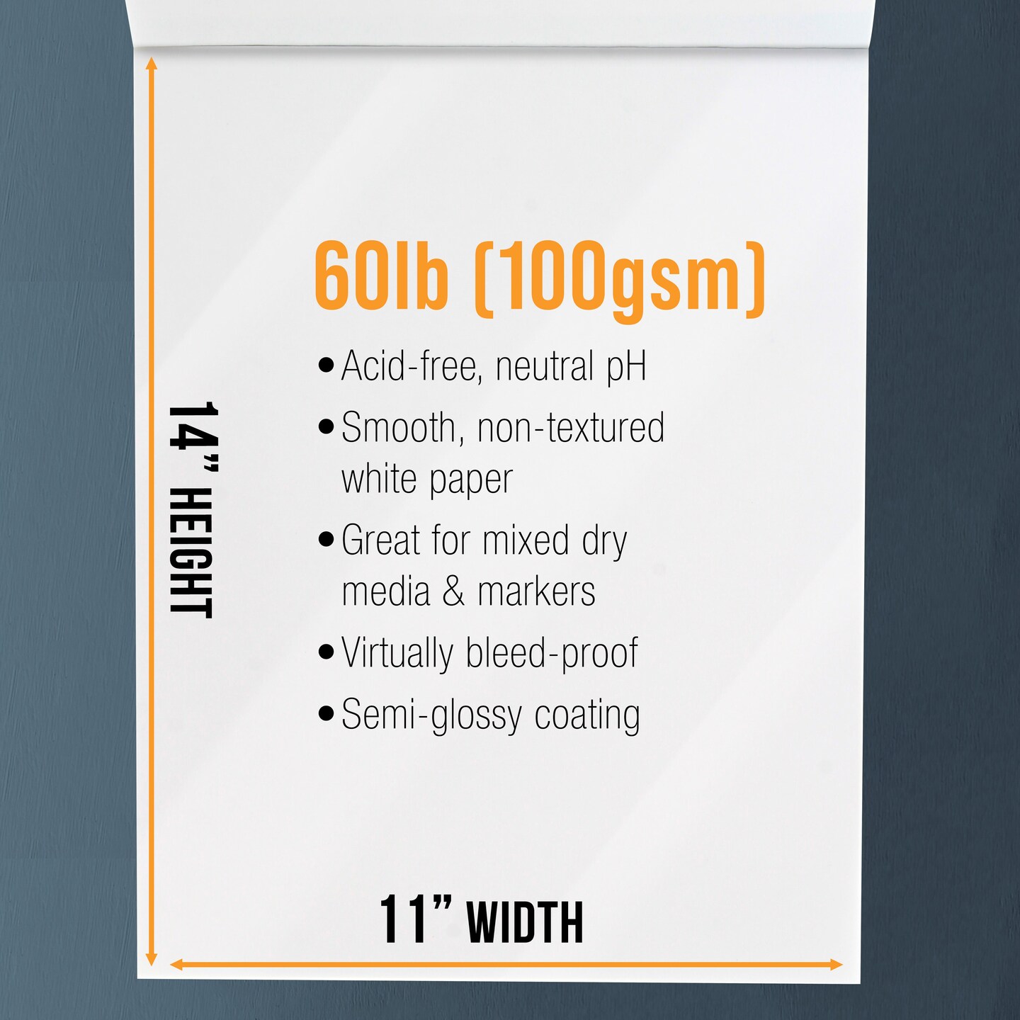 11’ x 14" Premium Manga Marker Paper Pad (2 Pack, 48 Sheets Total) - 60lb (100gsm) Drawing Sketchbook for Alcohol & Acrylic Paint Markers