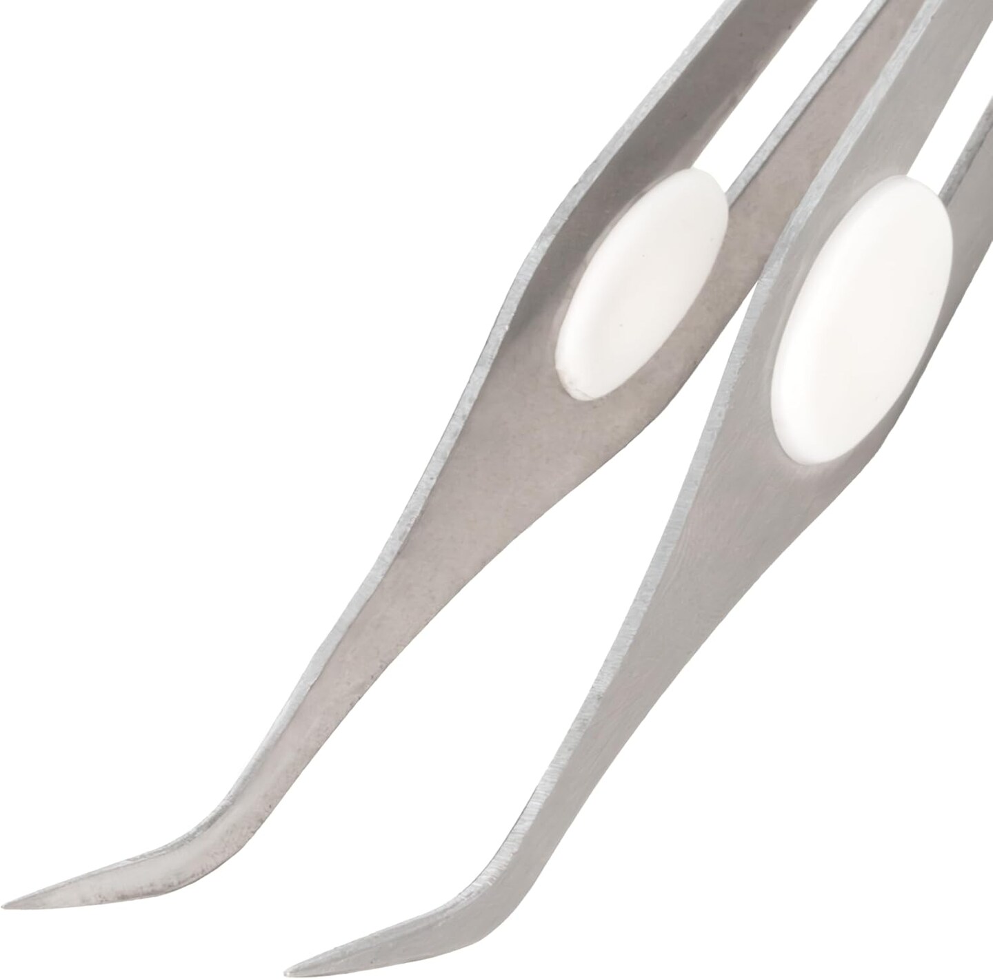 The Beadsmith Angled Precision Tweezer – Multipurpose Stainless Steel Tool w/Curved Tip & Cushion Grip, 6 Inches
